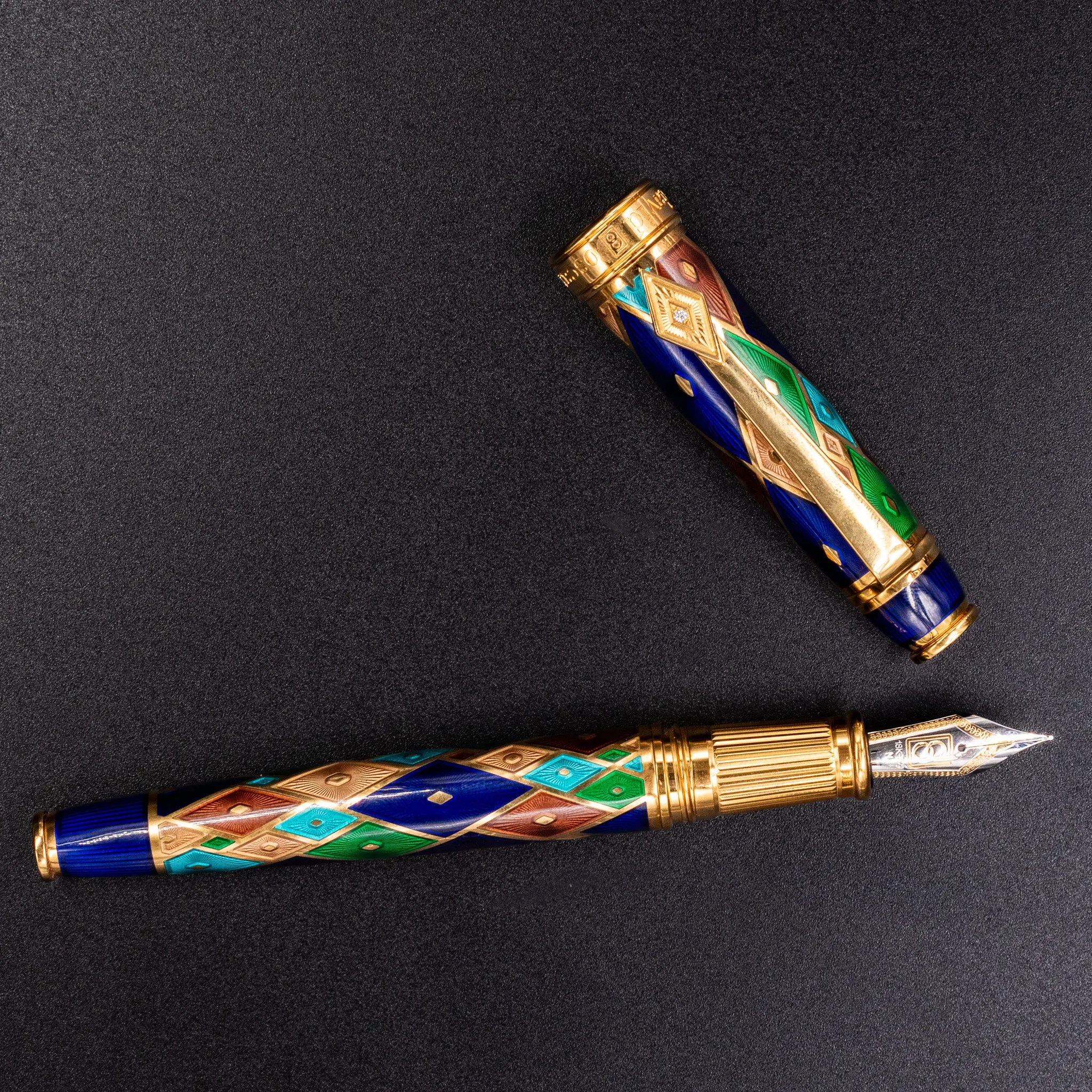 David Oscarson Harlequin Fountain Pen - Purple
