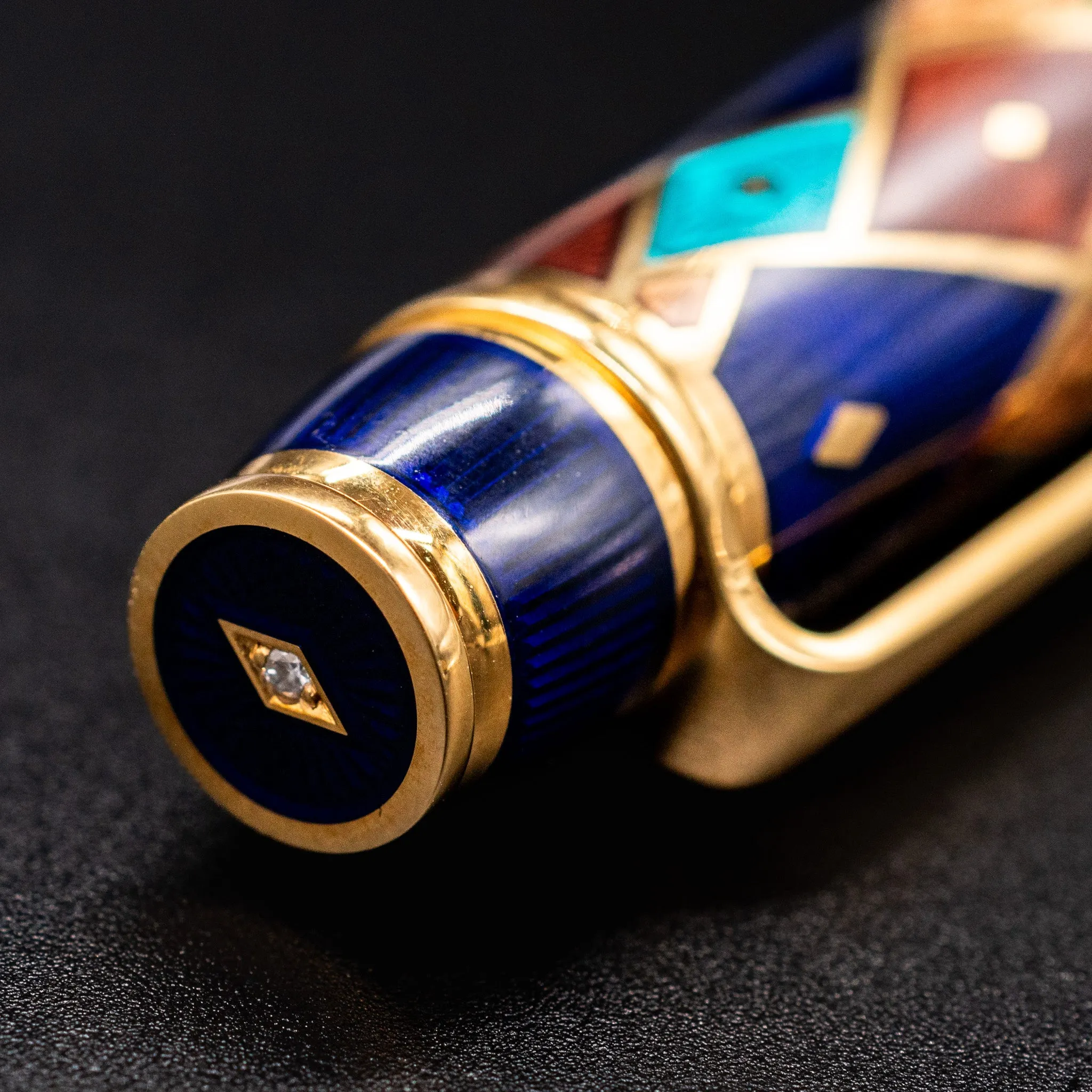 David Oscarson Harlequin Fountain Pen - Purple