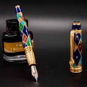 David Oscarson Harlequin Fountain Pen - Purple