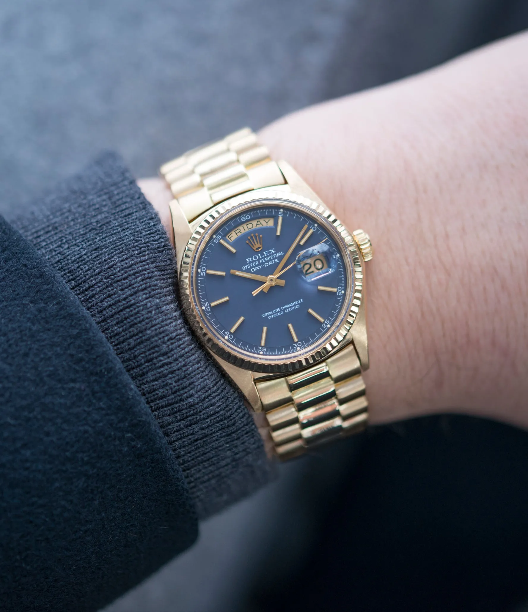 Day-Date 1803 | Blue Dial | Yellow Gold