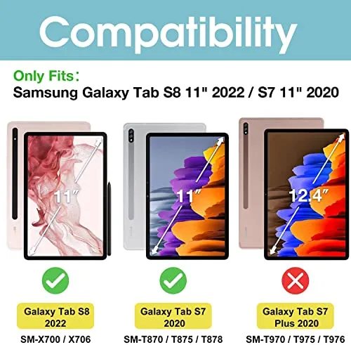 Galaxy Tab S7/ Tab S8 11 Case with Detachable Keyboard | ProCase