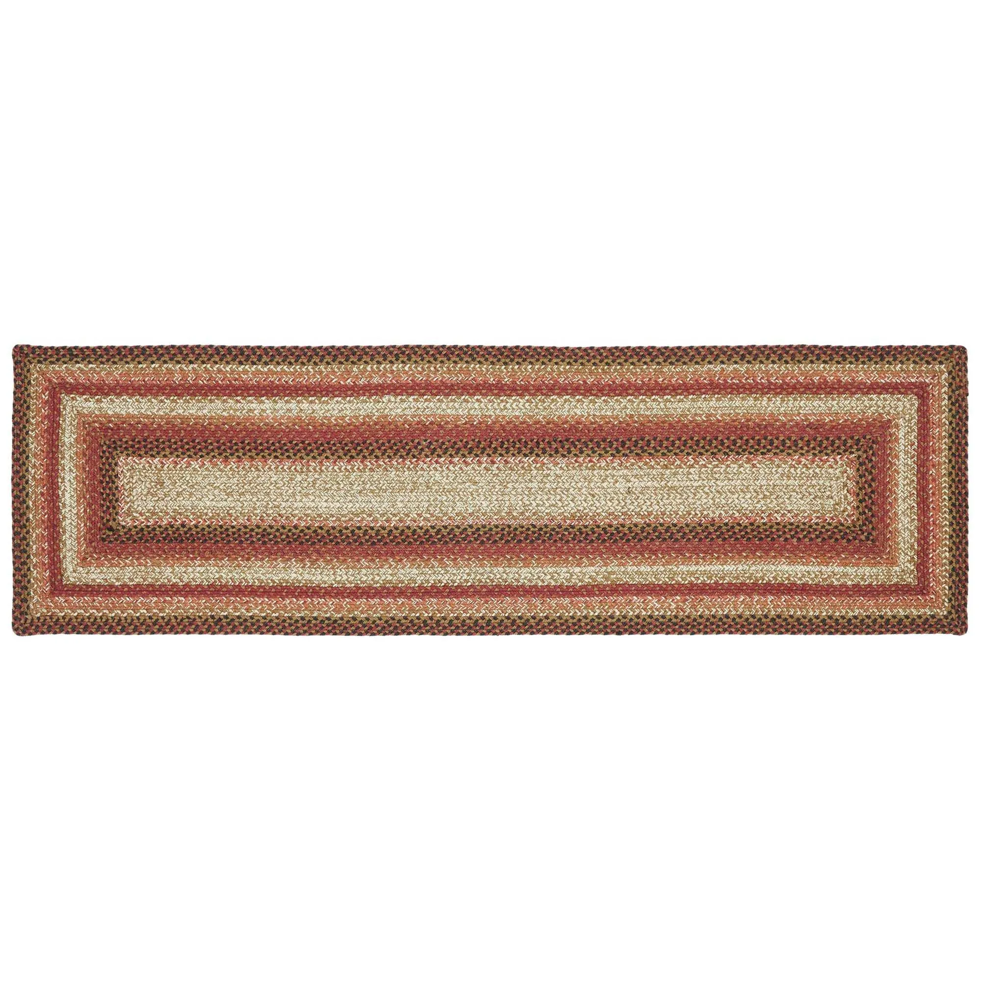 Ginger Spice Jute Rug/Runner Rect w/ Pad 22x72