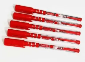 Goldex Klassy Red Ballpoint Pen - (Pack of 5)