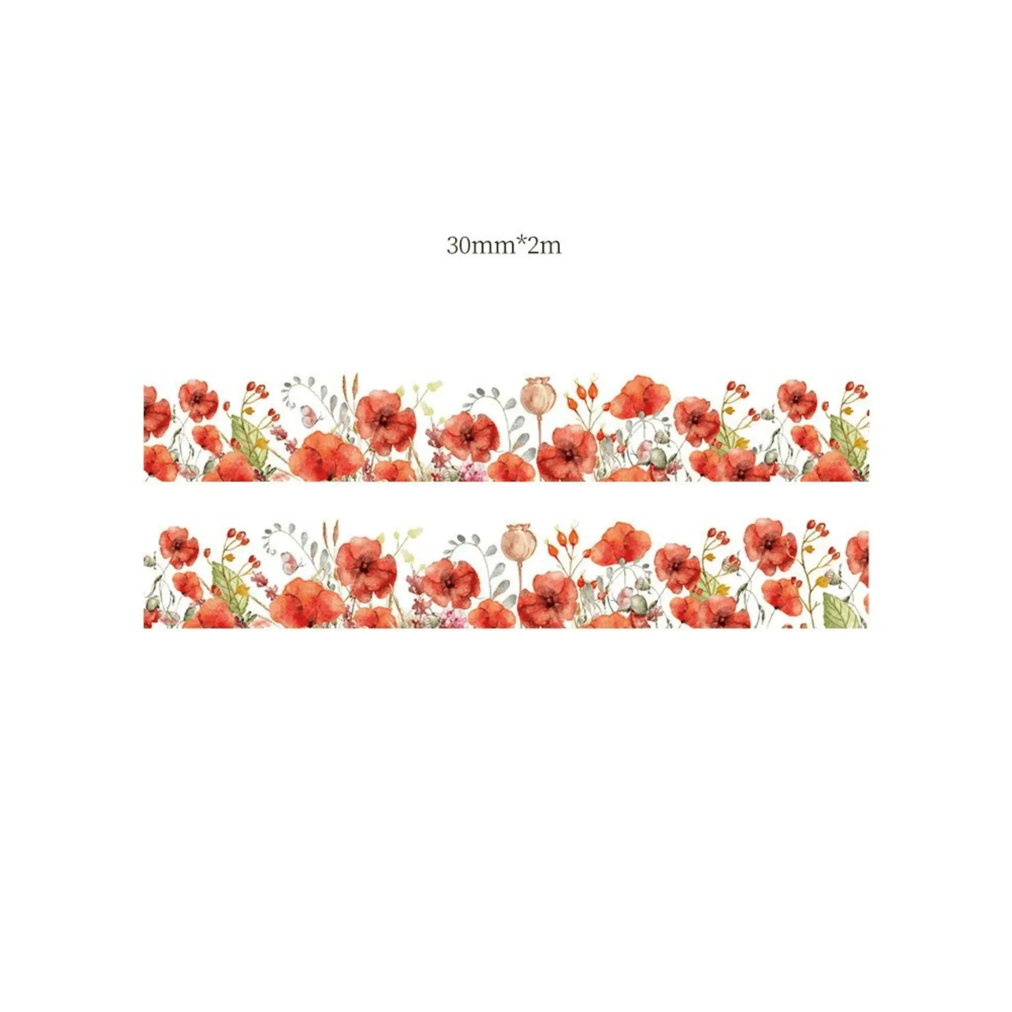 Handwritten Letter and Flower Adhesive Washi Tape