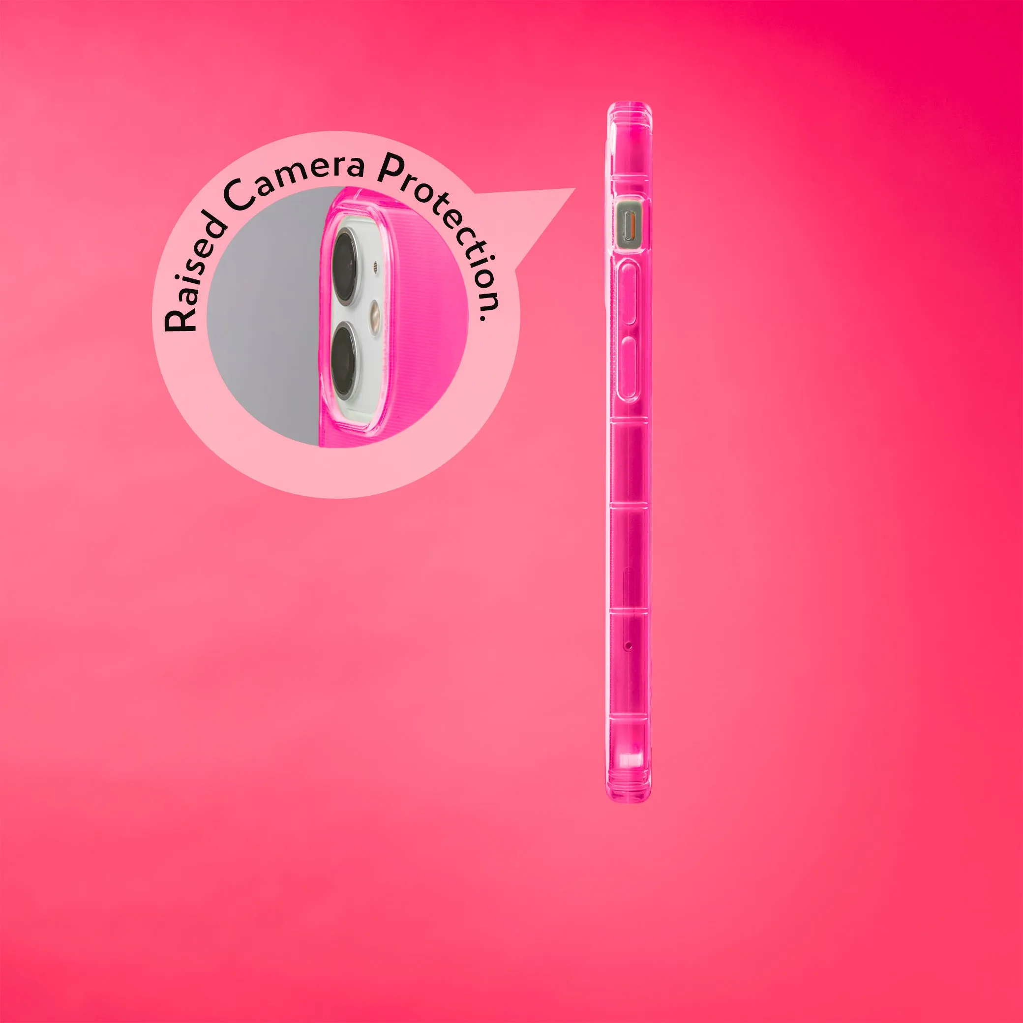Highlighter Case for iPhone 12 & iPhone 12 Pro - Eye-Catching Hot Pink