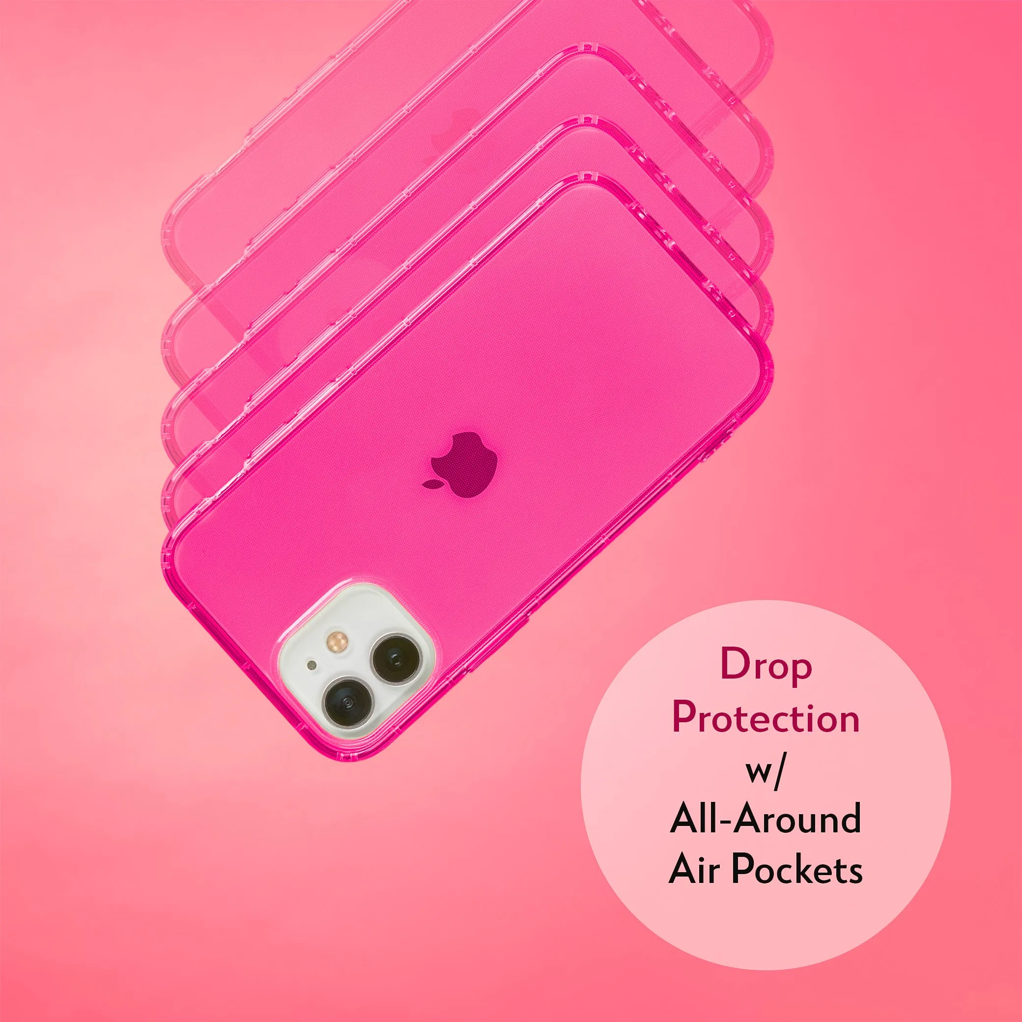 Highlighter Case for iPhone 12 & iPhone 12 Pro - Eye-Catching Hot Pink