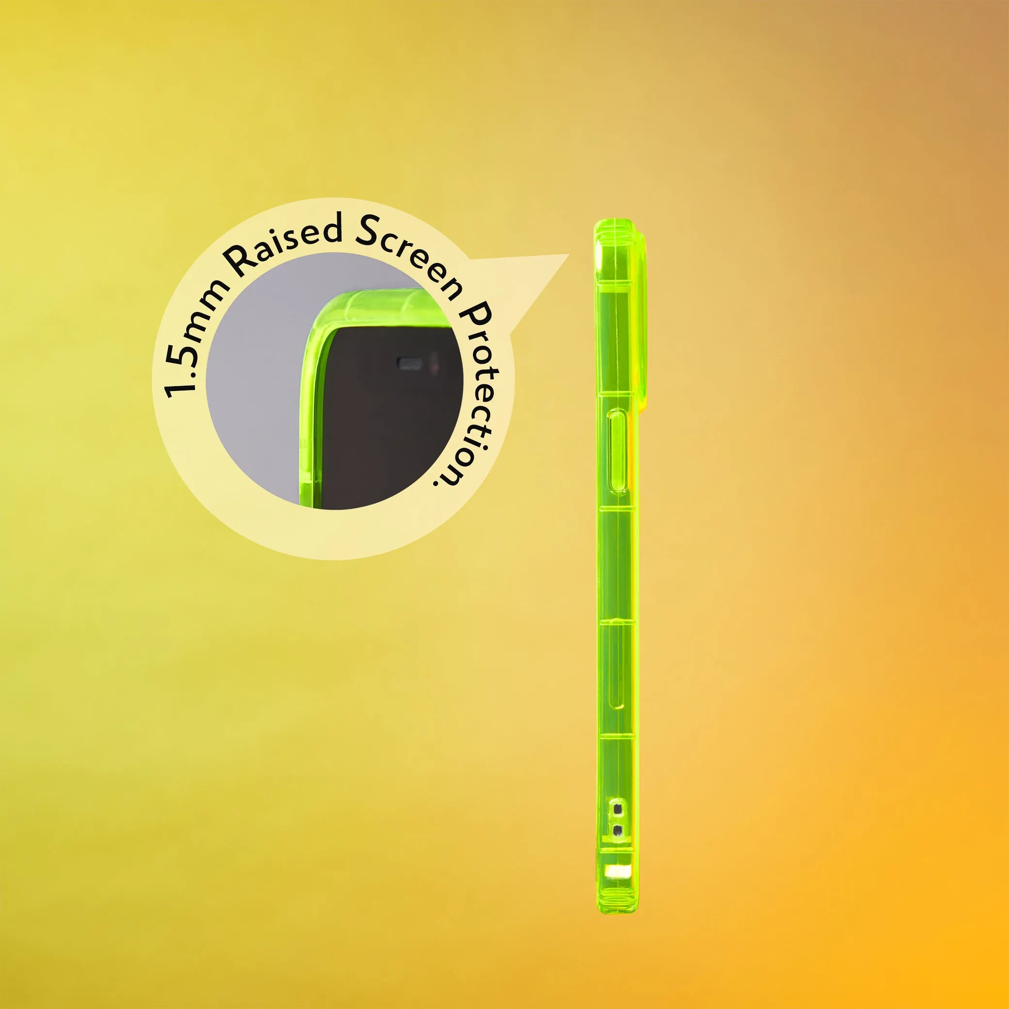 Highlighter Case for iPhone 12 Pro Max - Conspicuous Neon Yellow