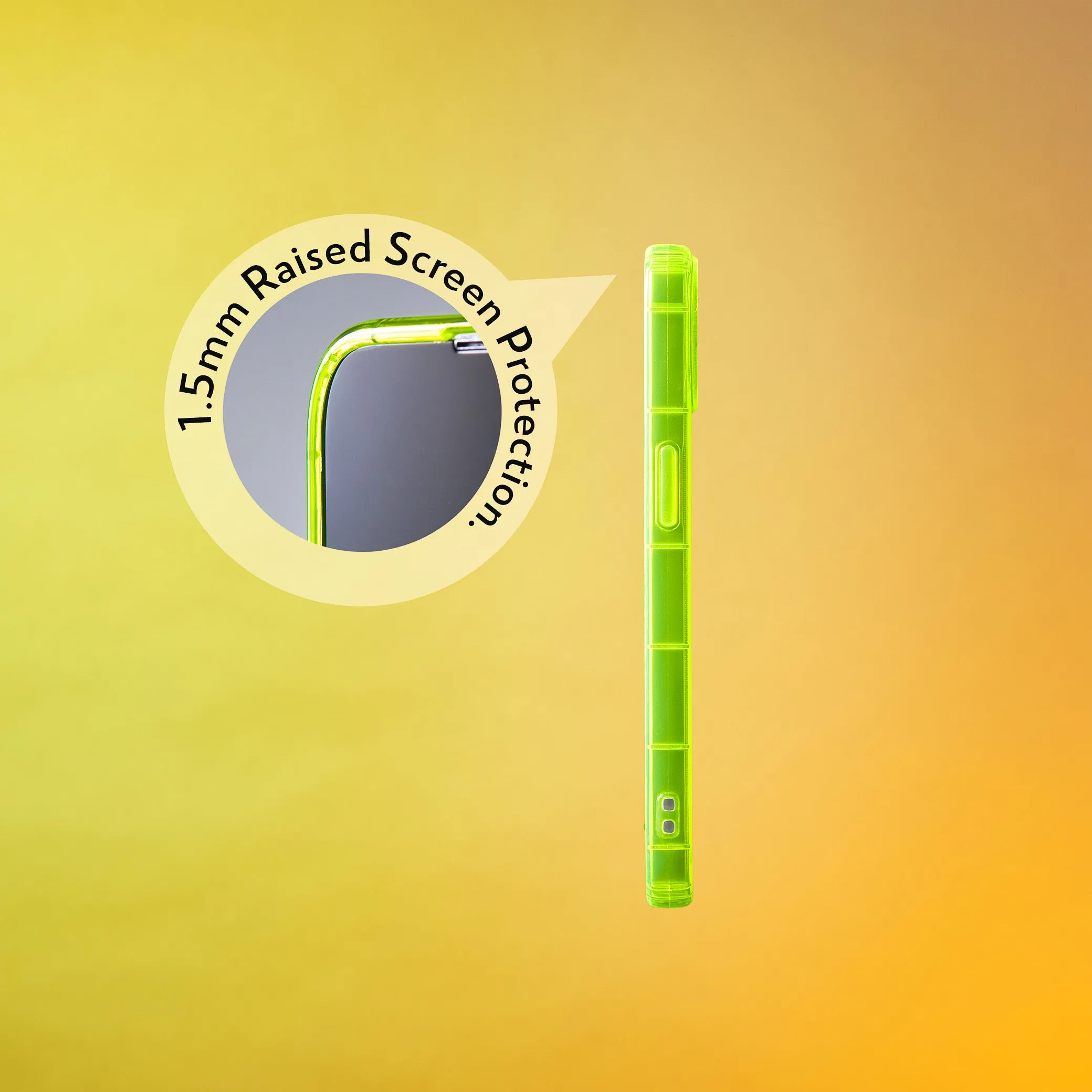Highlighter Case for iPhone 13 Mini - Conspicuous Neon Yellow