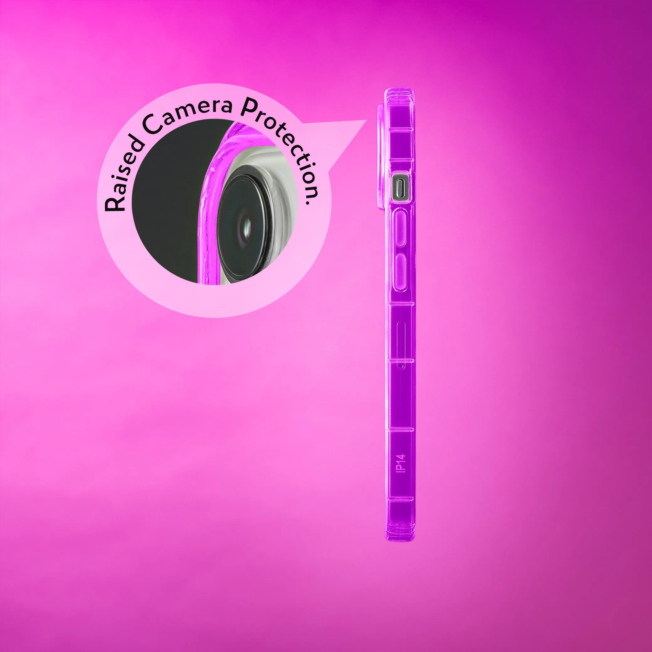 Highlighter Case for iPhone 14 - Saturated Vivid Purple