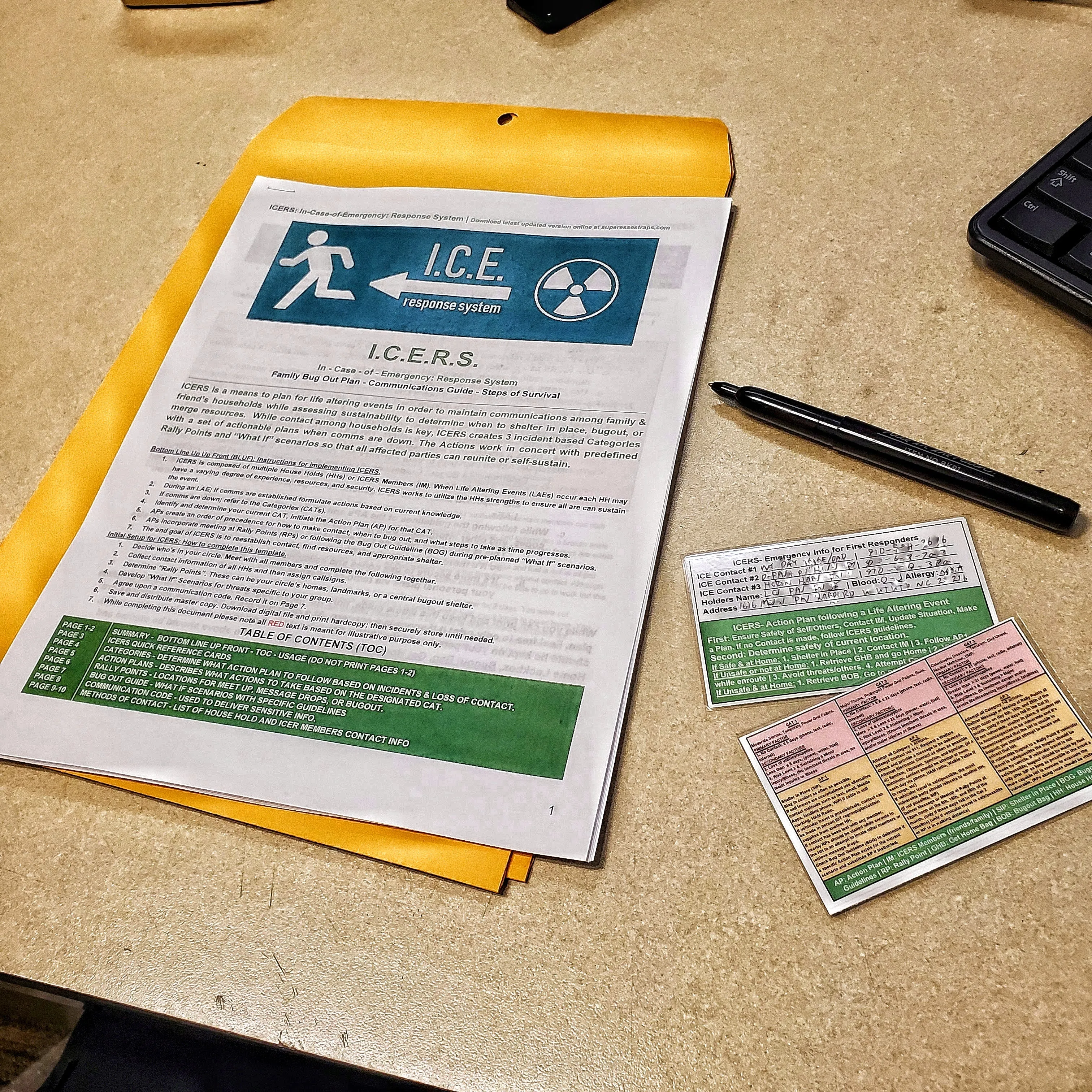 ICERS - In Case of Emergency Response System and Bugout Plan [Digital Folder]