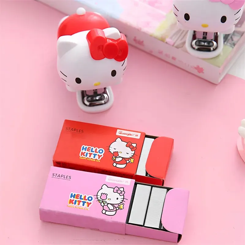 Kawaii Hello Kitty Stapler Set