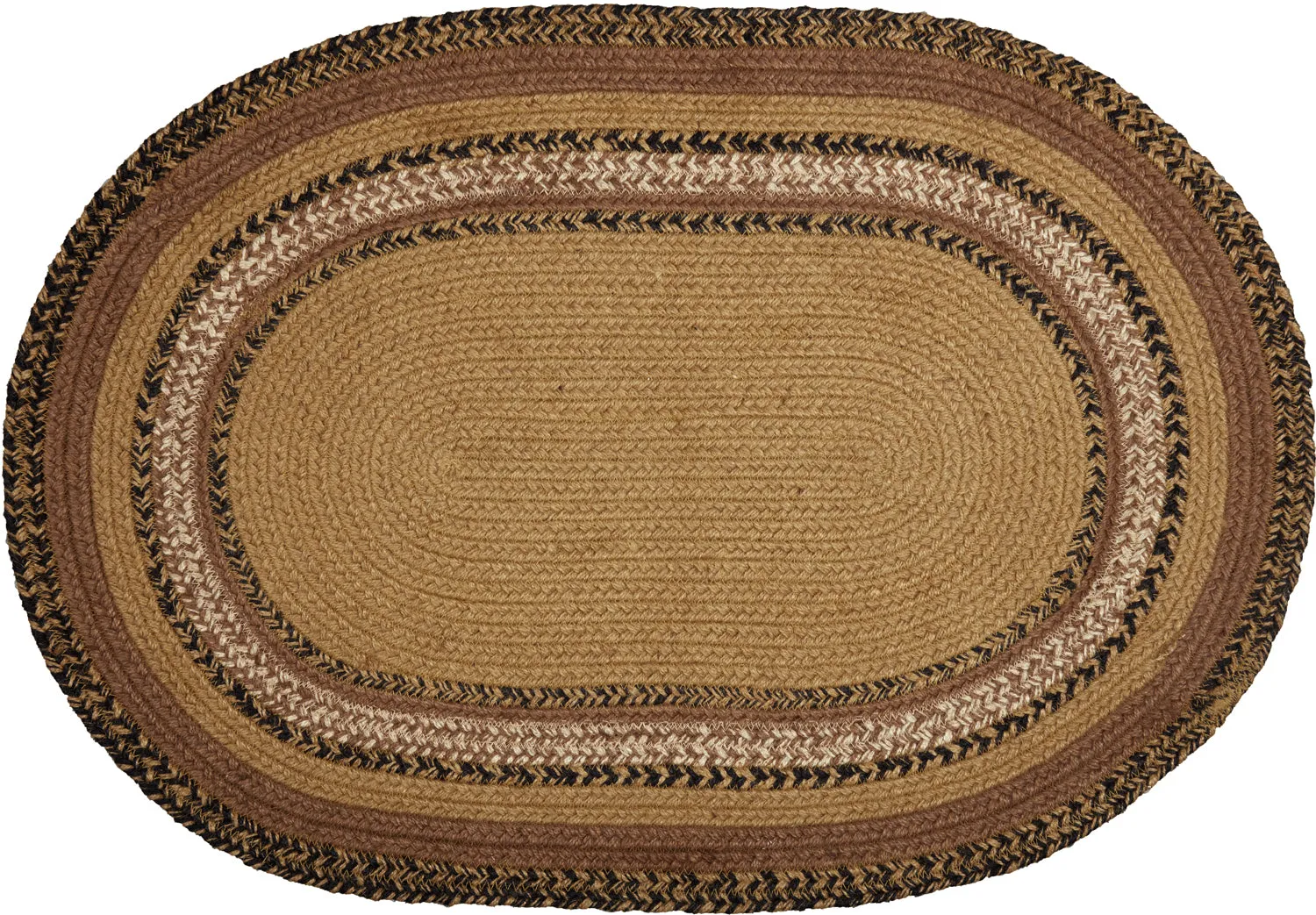 Kettle Grove Jute Rug Oval Stencil Stars 24x36
