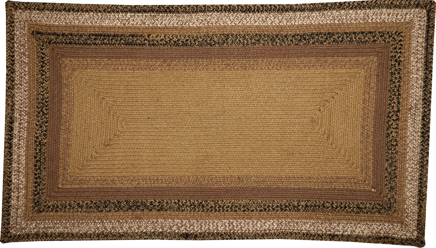 Kettle Grove Jute Rug Rect Stencil Star w/ Pad 36x60