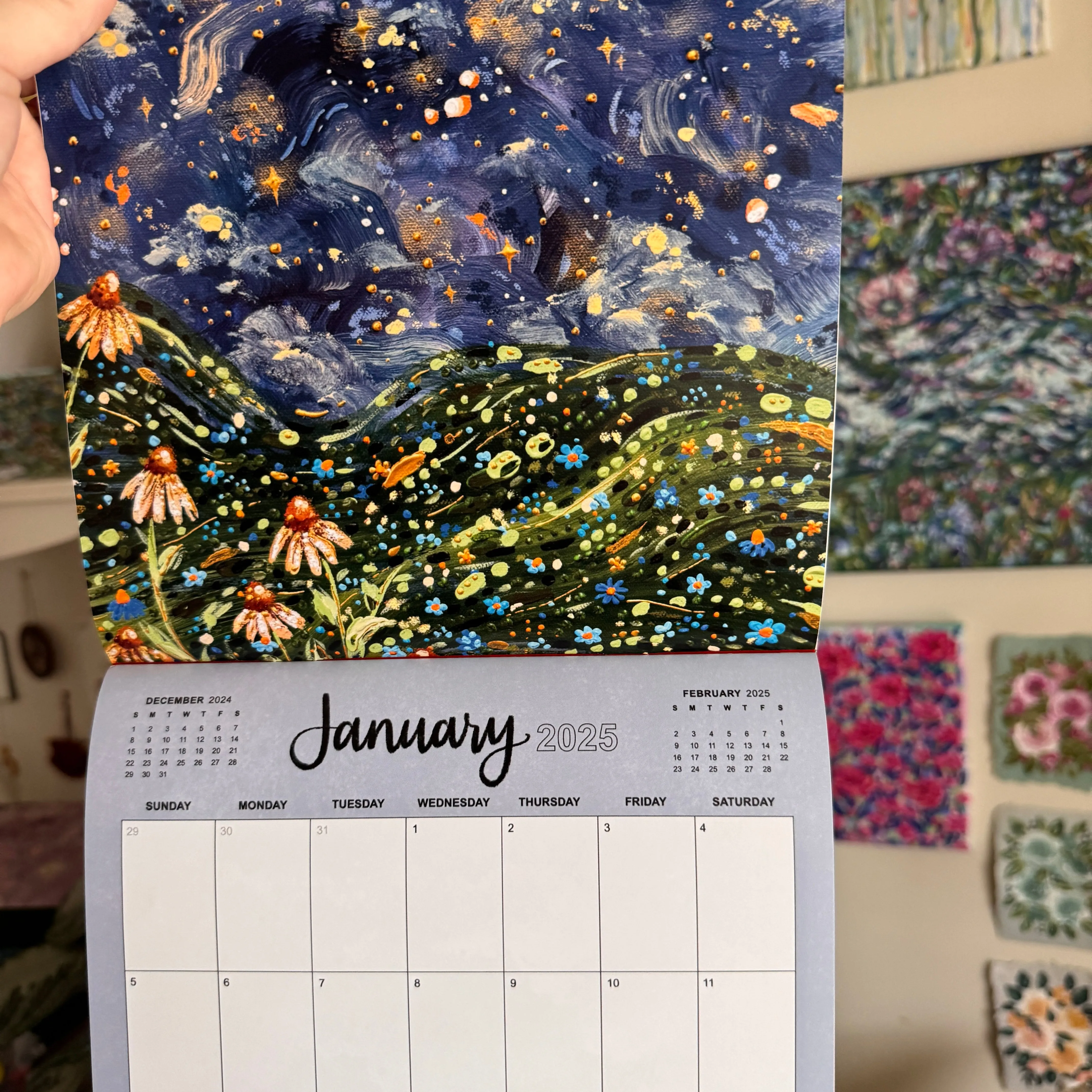 KT’s Canvases 2025 Wall Calendar