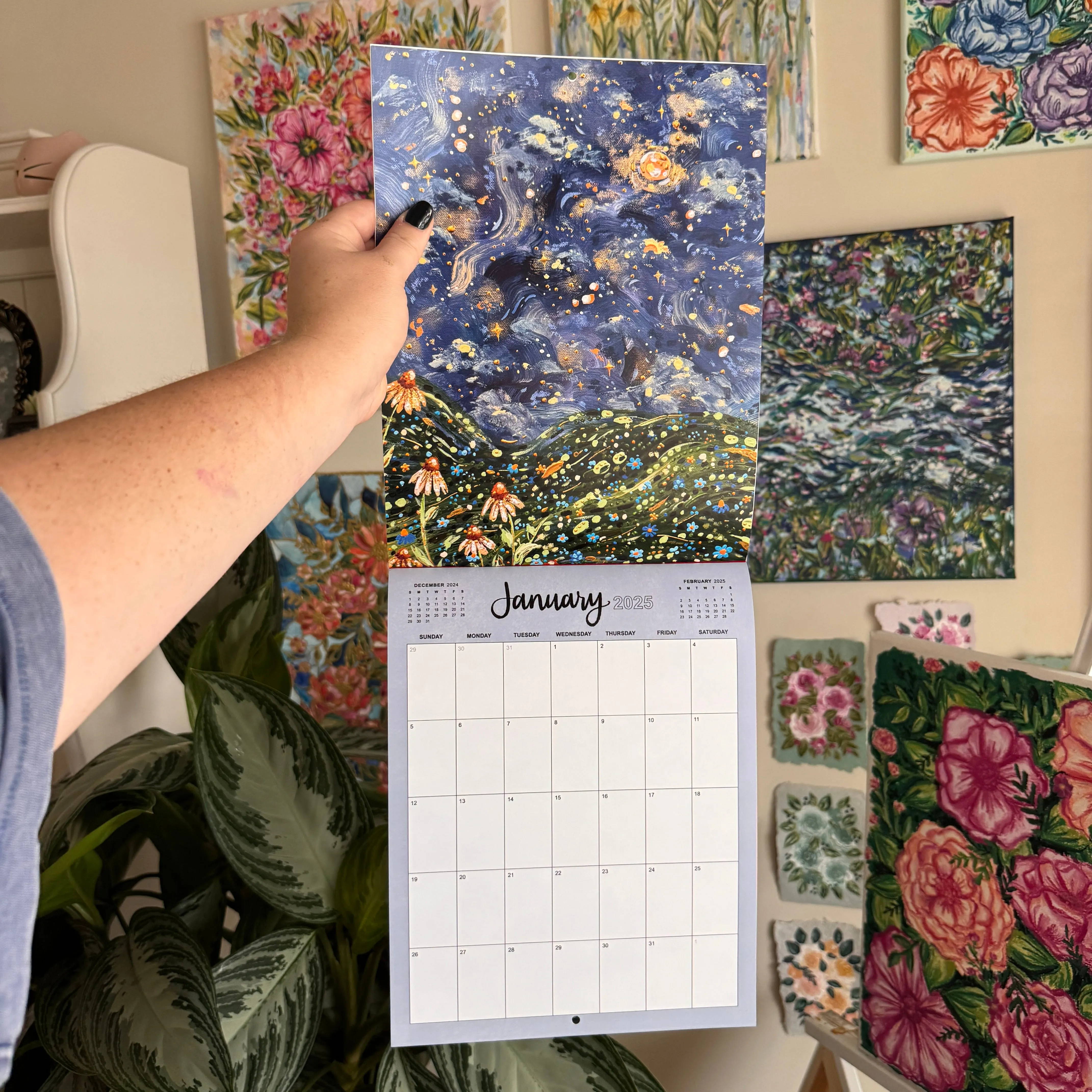 KT’s Canvases 2025 Wall Calendar