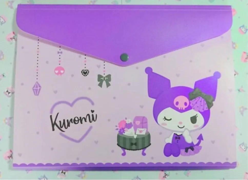 Kuromi A4 Size Document File Folder 6 Layers Japan