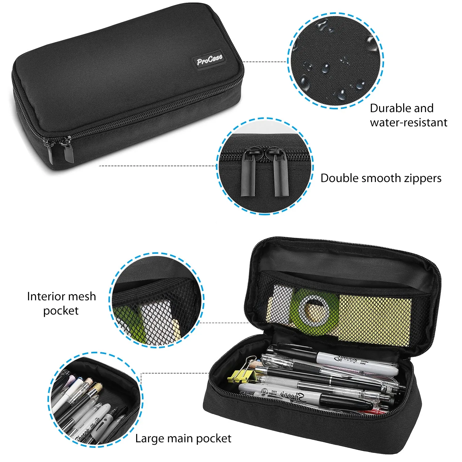 Large Capacity Pencil Pen Case | ProCase