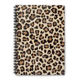 Leopard Print Spiral Notebook - Lined Rule: Stylish Animal Pattern Design