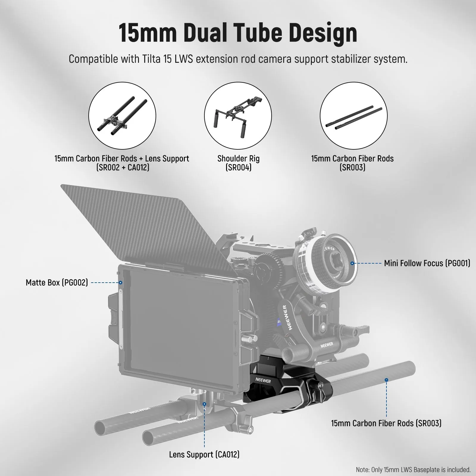 NEEWER SR006 15mm LWS Baseplate