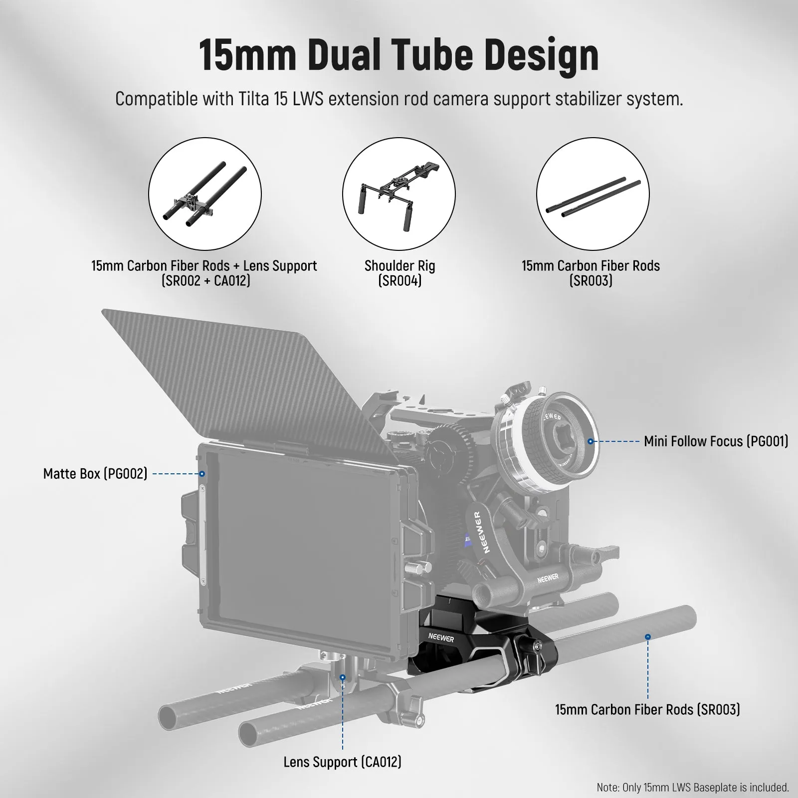 NEEWER SR006 15mm LWS Baseplate