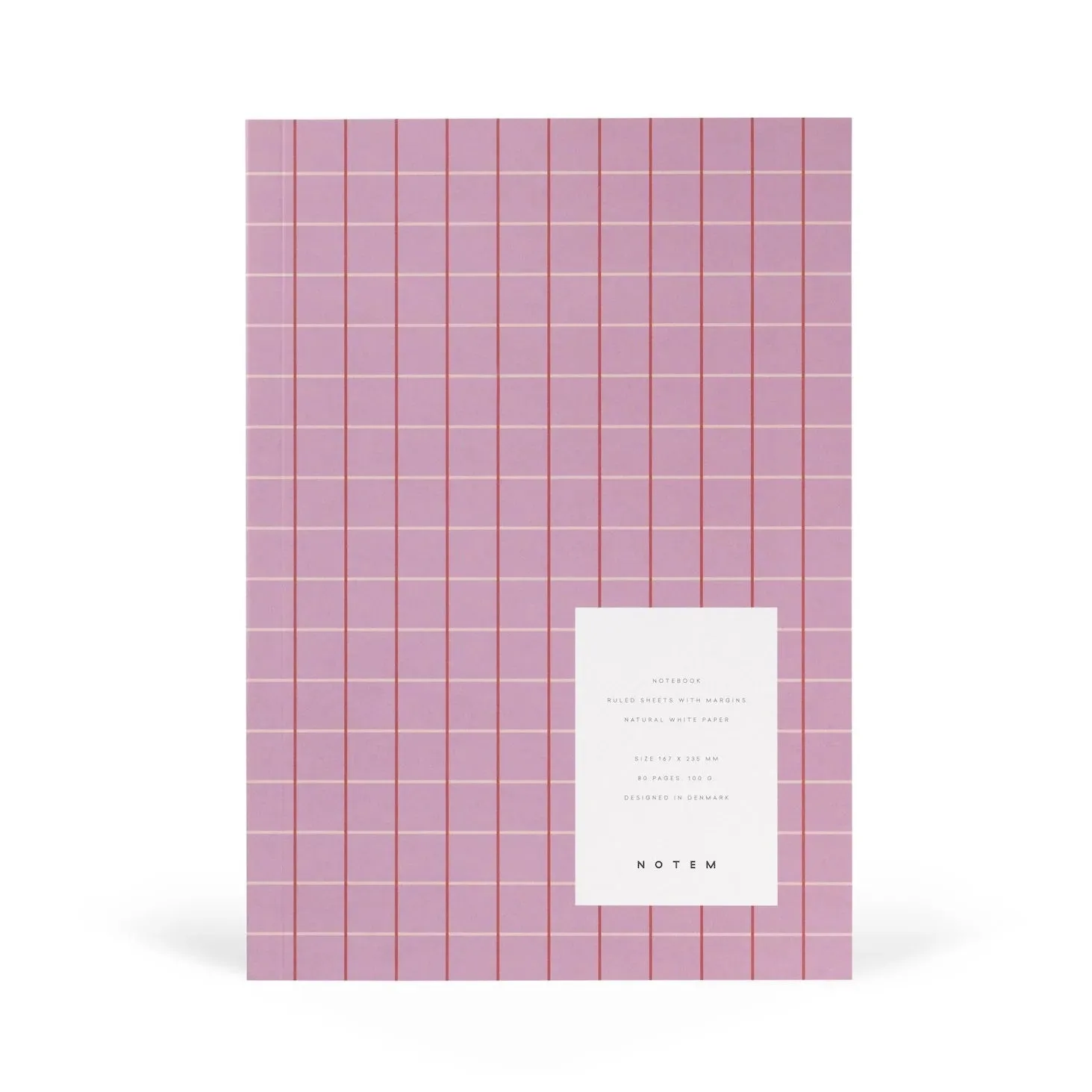 Notem VITA Softcover Notebook - Medium, Rose Grid, Lined