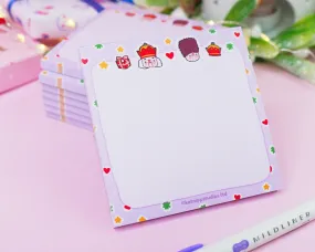 Nutcracker Christmas Notepad | Kawaii A6 Festive Memo Pad | 50 Sheet Holiday Stationery