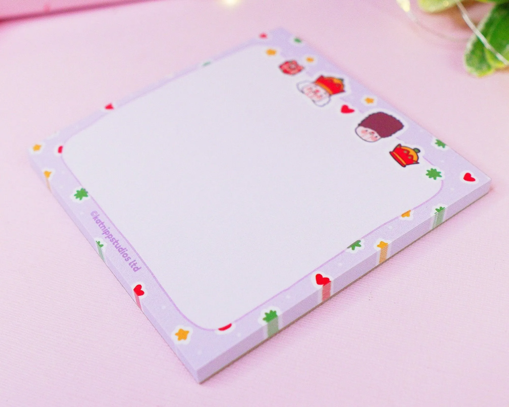 Nutcracker Christmas Notepad | Kawaii A6 Festive Memo Pad | 50 Sheet Holiday Stationery