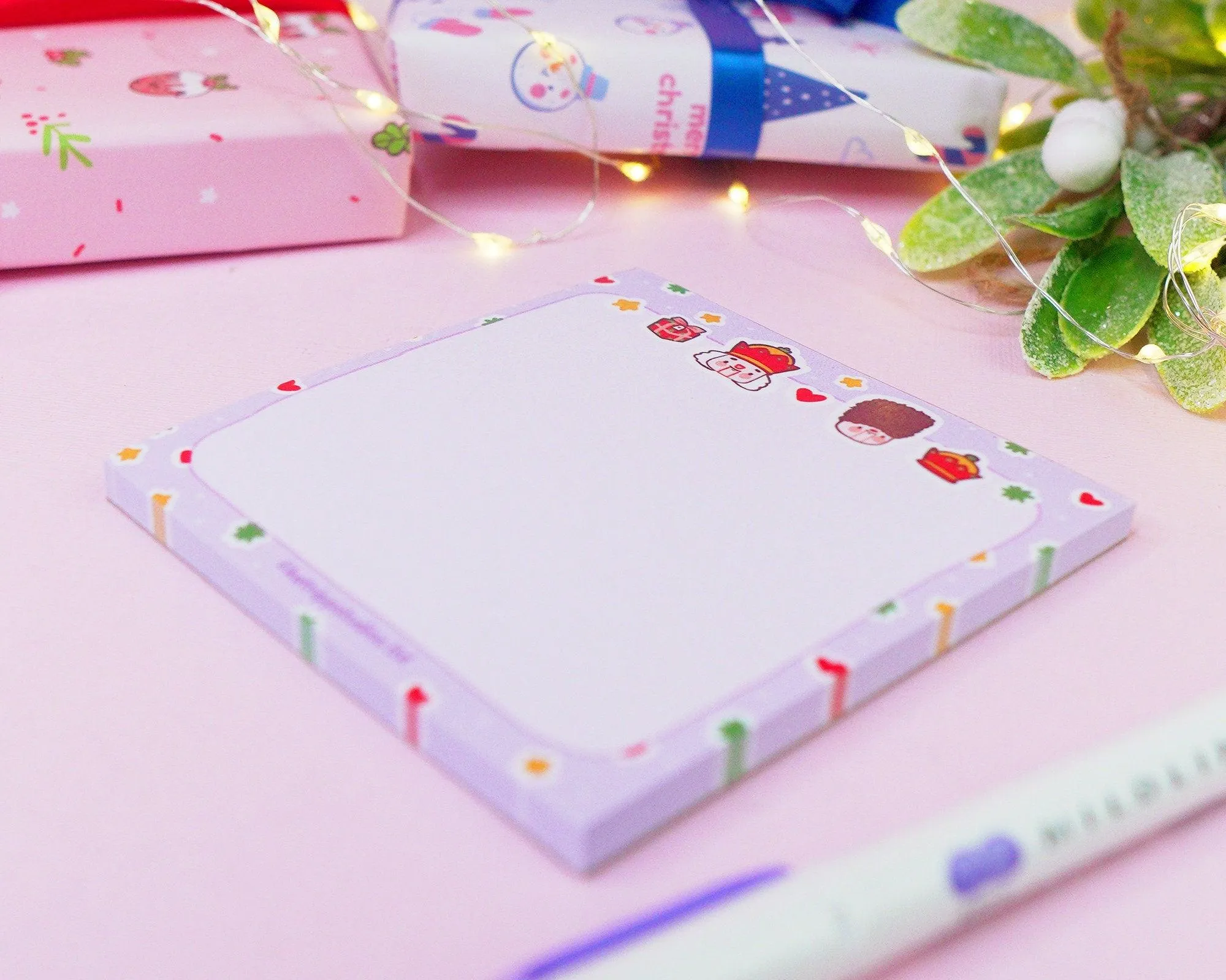 Nutcracker Christmas Notepad | Kawaii A6 Festive Memo Pad | 50 Sheet Holiday Stationery