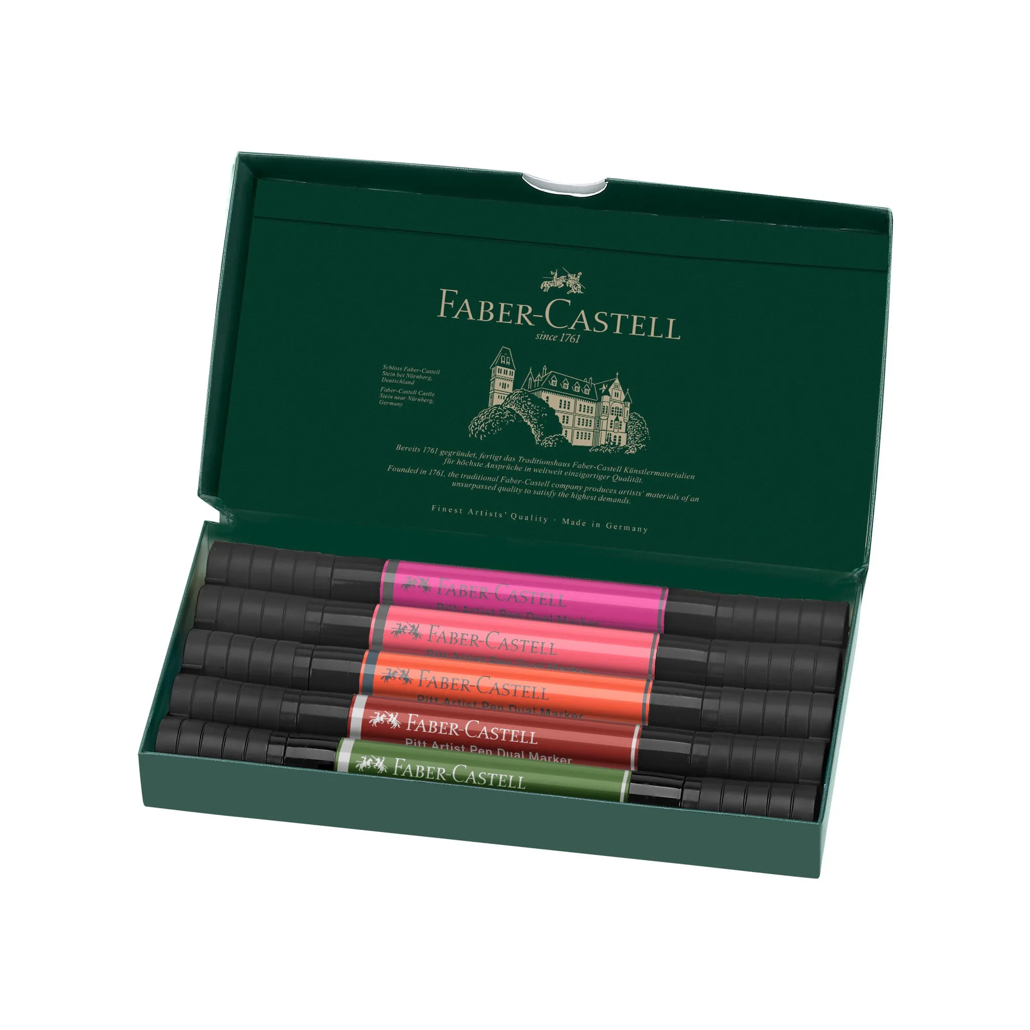 Pitt Artist Pen Dual Markers, Flowers - Wallet of 5 - #162007