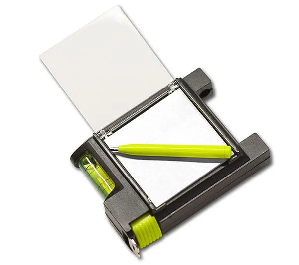 Precision 4-in-1 Tape Measure with Level, Paper & Pen