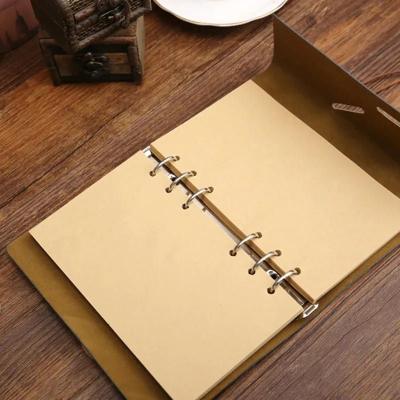 Retro Spiral Vintage Pirate Anchor Leather Scrapbook Travel Journal Diary Notebook