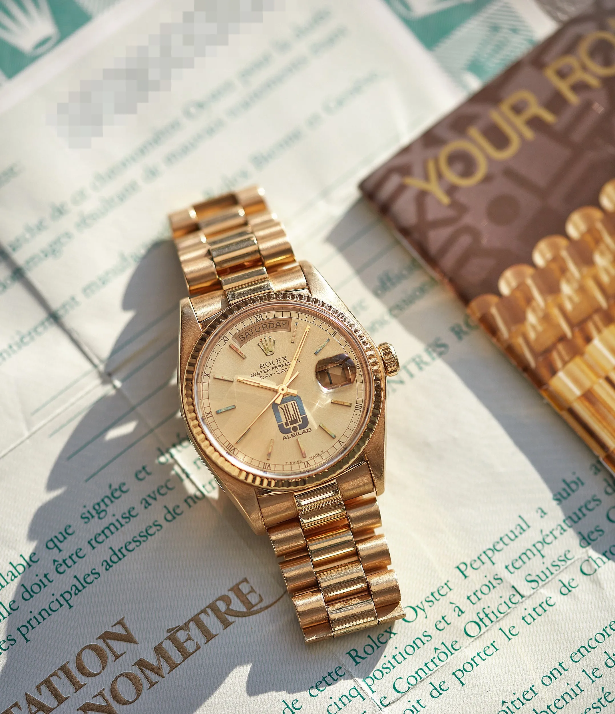 Rolex Day-Date 18038 | “Albilad” | Yellow Gold