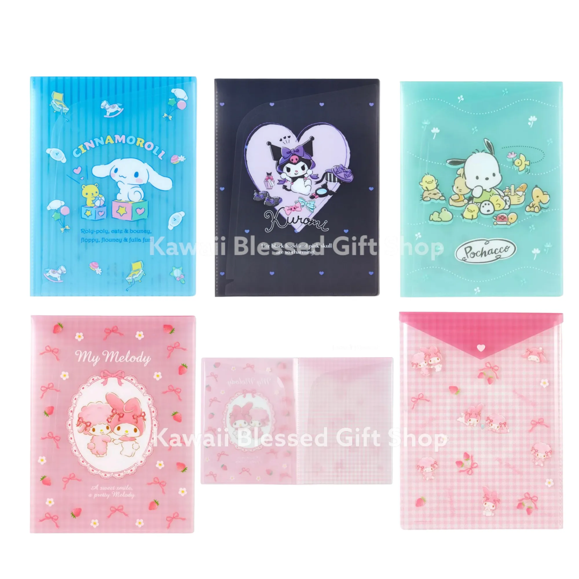 Sanrio Plastic Document Holder w/Flap Pocket (2022)