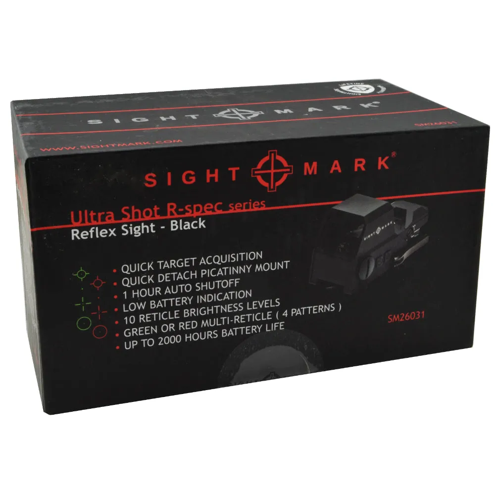 Sightmark Ultra Shot R-Spec Reflex Sight, Red and Green Reticle - Black