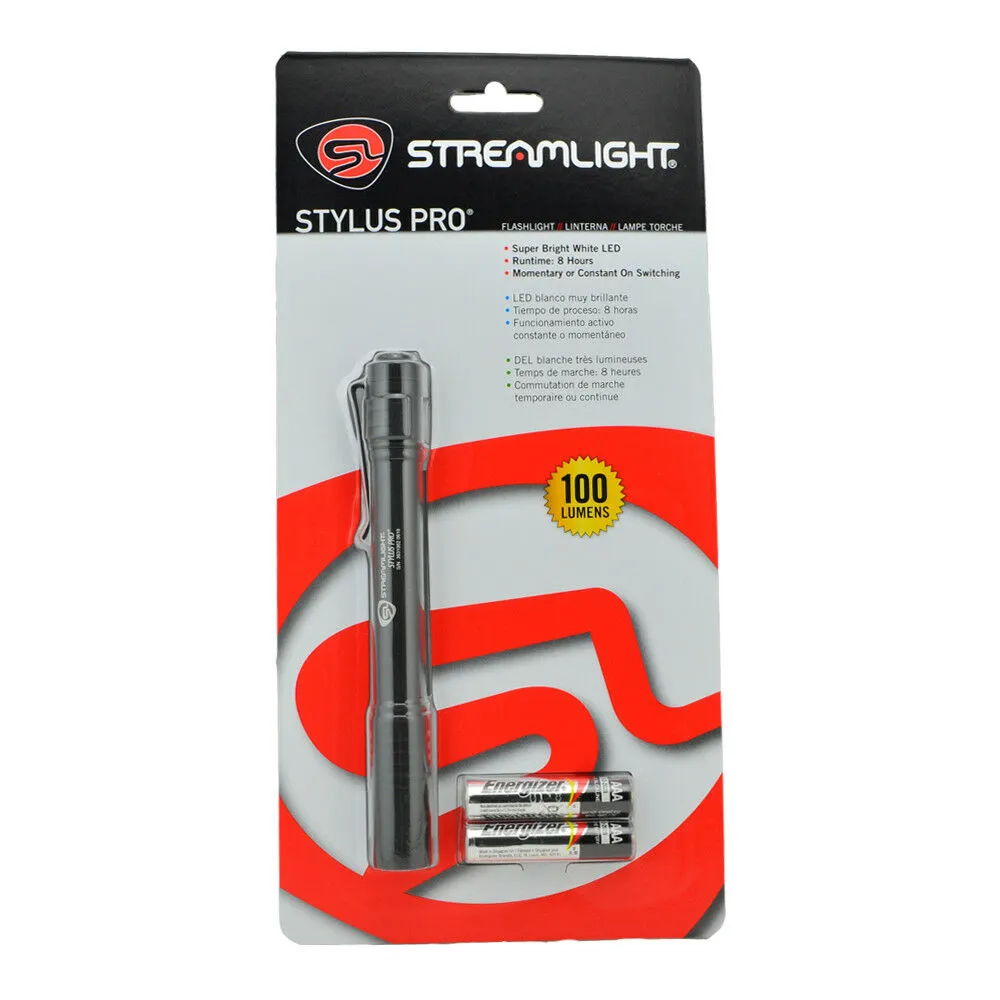 Streamlight Stylus Pro Super Bright LED Penlight, Black