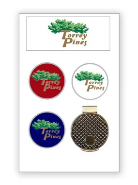 Torrey Pines Hat Clip and Ball Marker Set