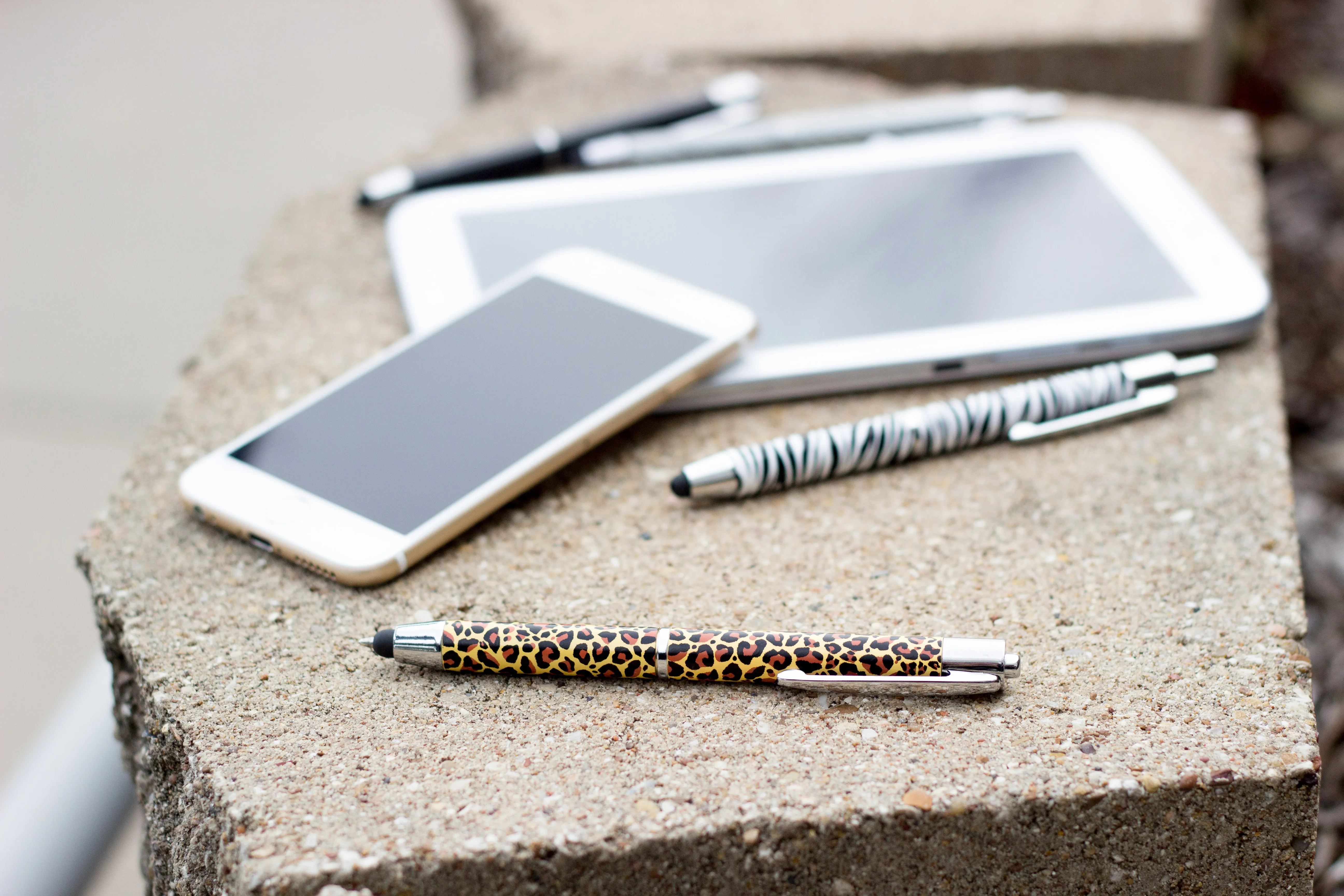 Zebra Print Stylus Pen | Retractable Premier Series Stylus Pen
